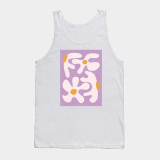 Abstract Flowers Lilac Tank Top